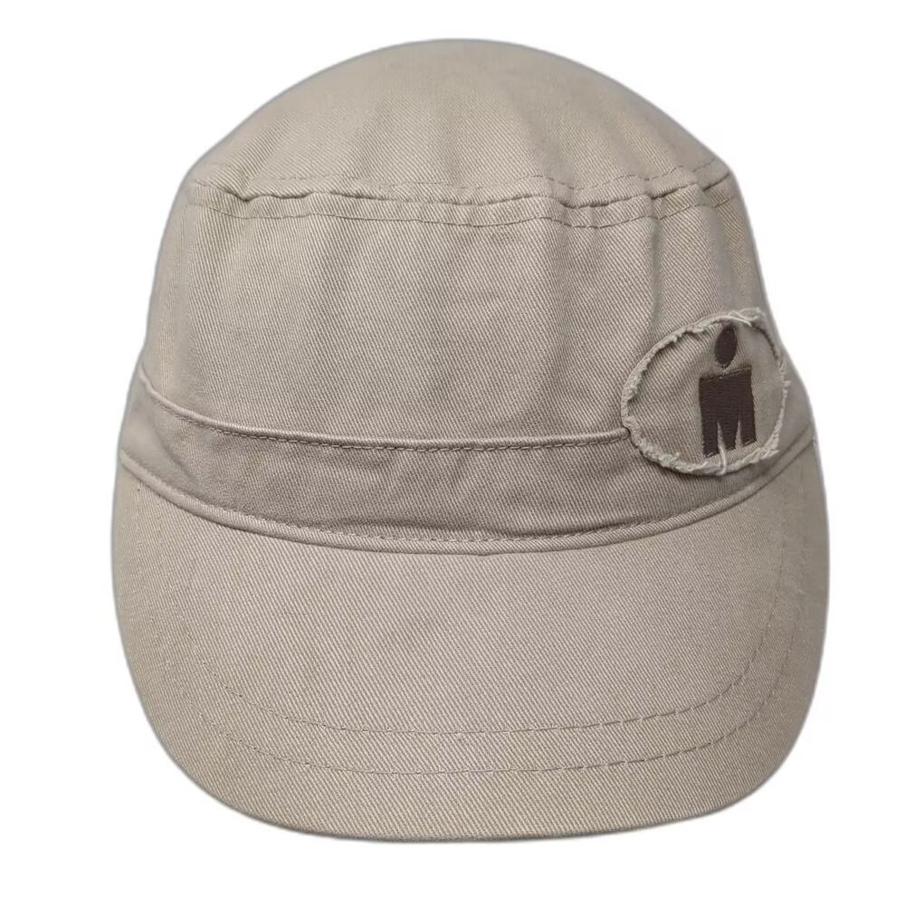 Headsweats Ironman Logo Army Cap Beige One Size Adjustable Cotton Twill Hat
